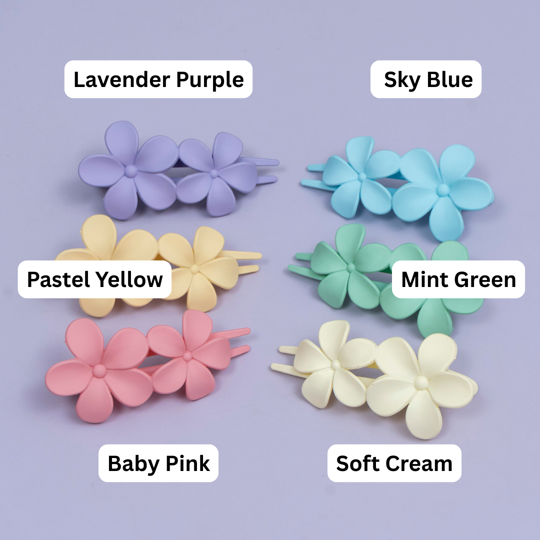 Matte Double Daisy Hair Clip – UBK3733