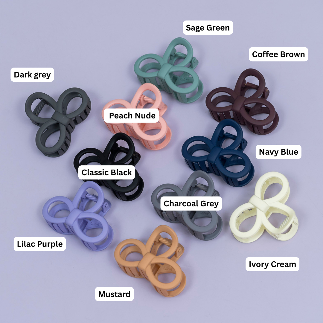 Matte Bow Loop Hair Claw – UBK3744