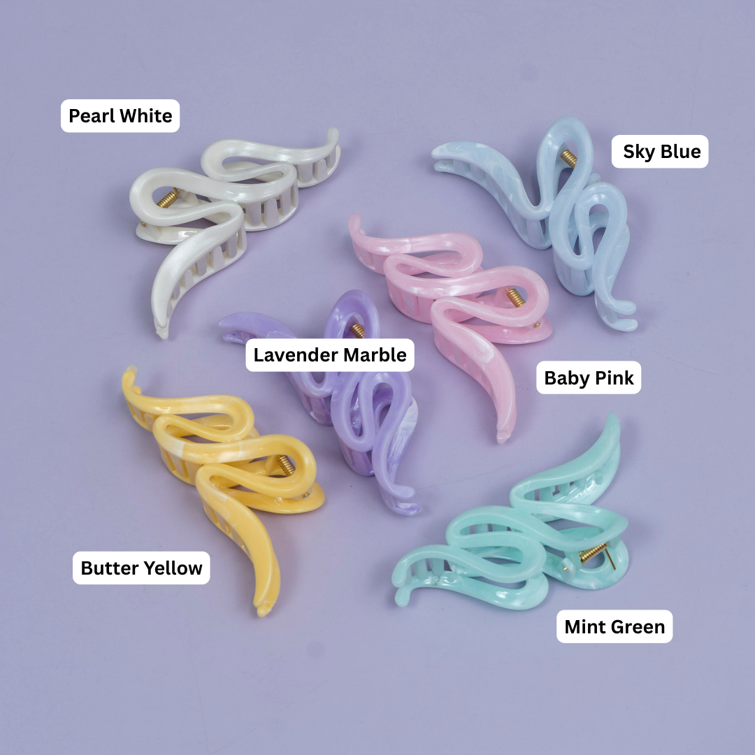 Glossy Marble Wave Hair Claw – UBK3745