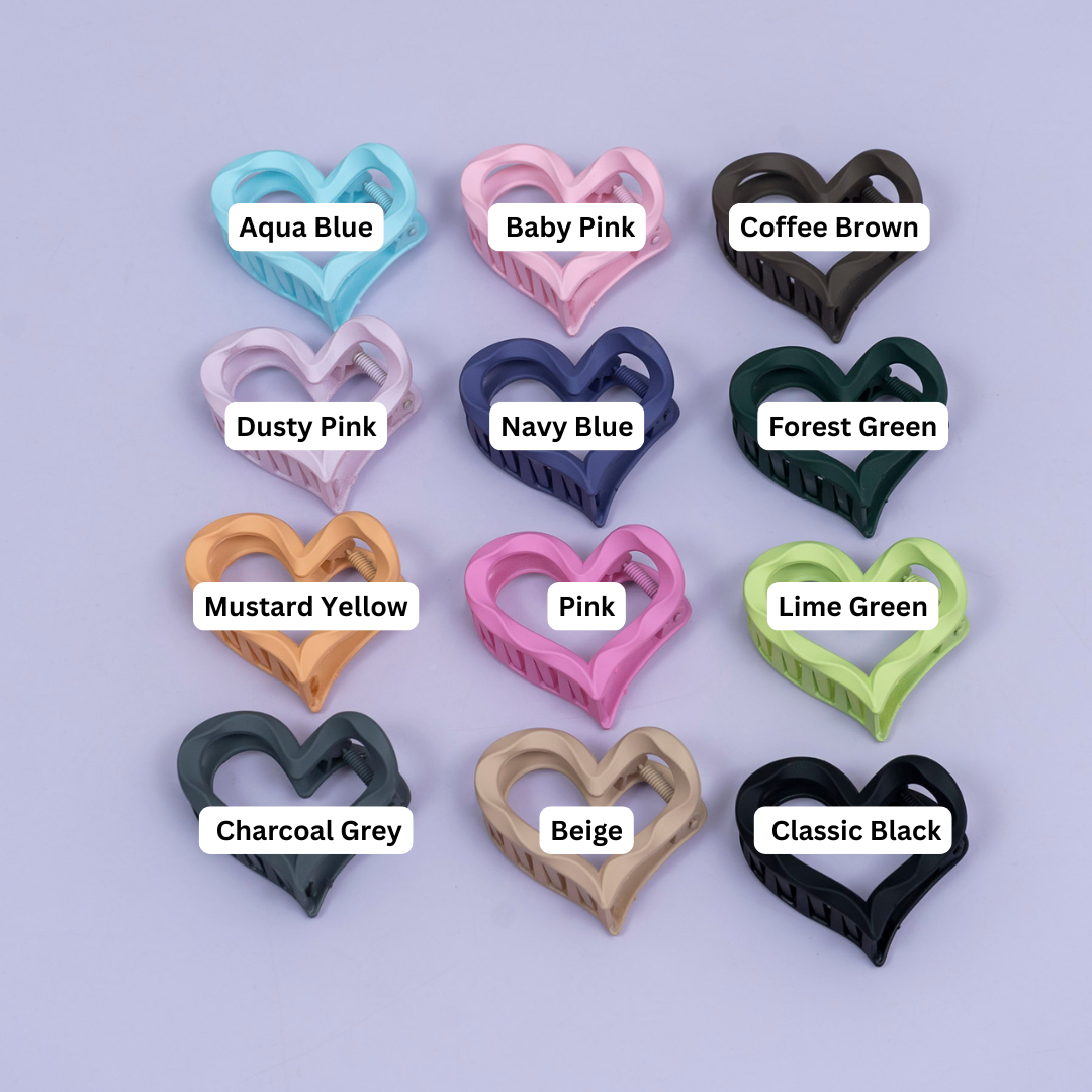 Matte Heart Hair Claw – UBK3746