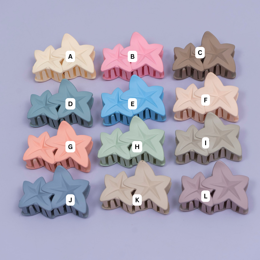 Matte Double Star Hair Claw – UBK3747