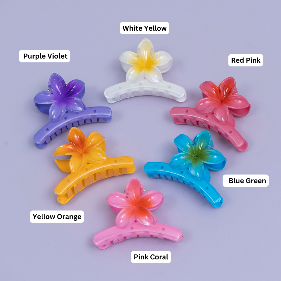 Glossy Gradient Floral Hair Claw – UBK3754