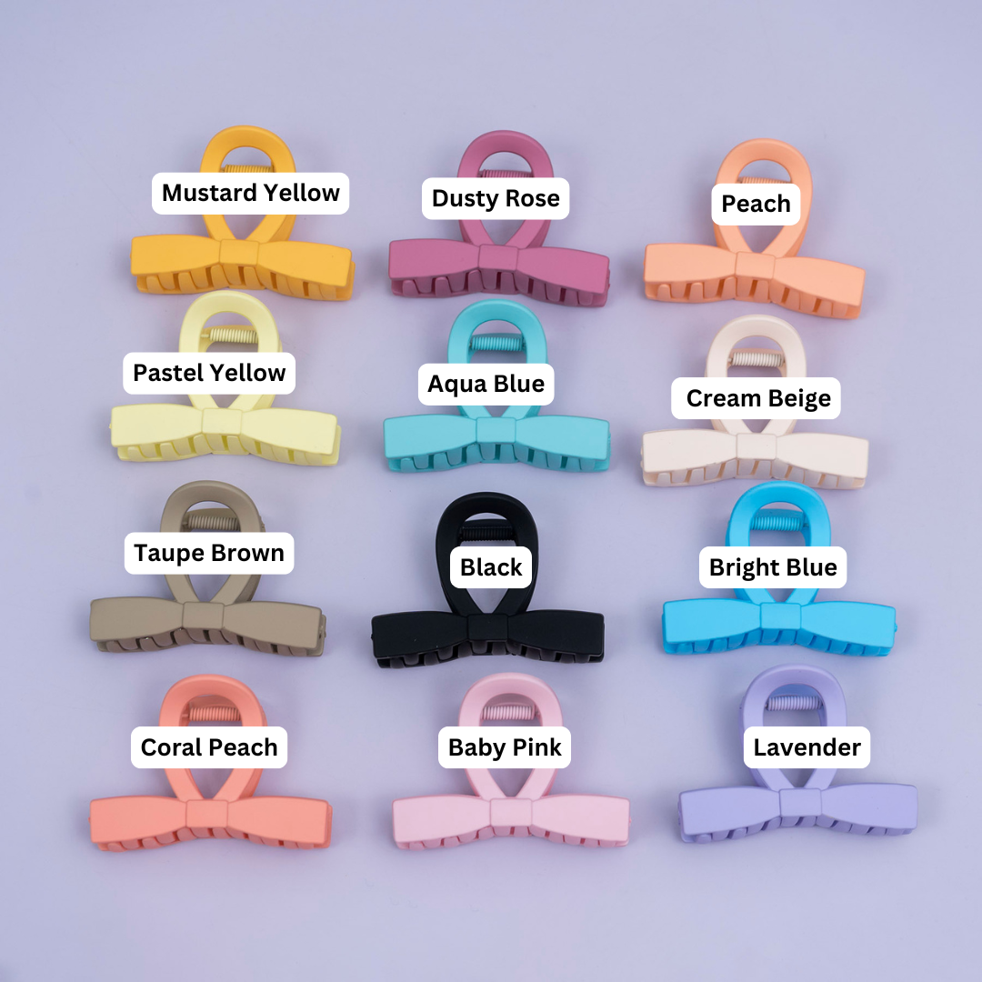 Bow Shape Matte Hair Claw – UBK3767