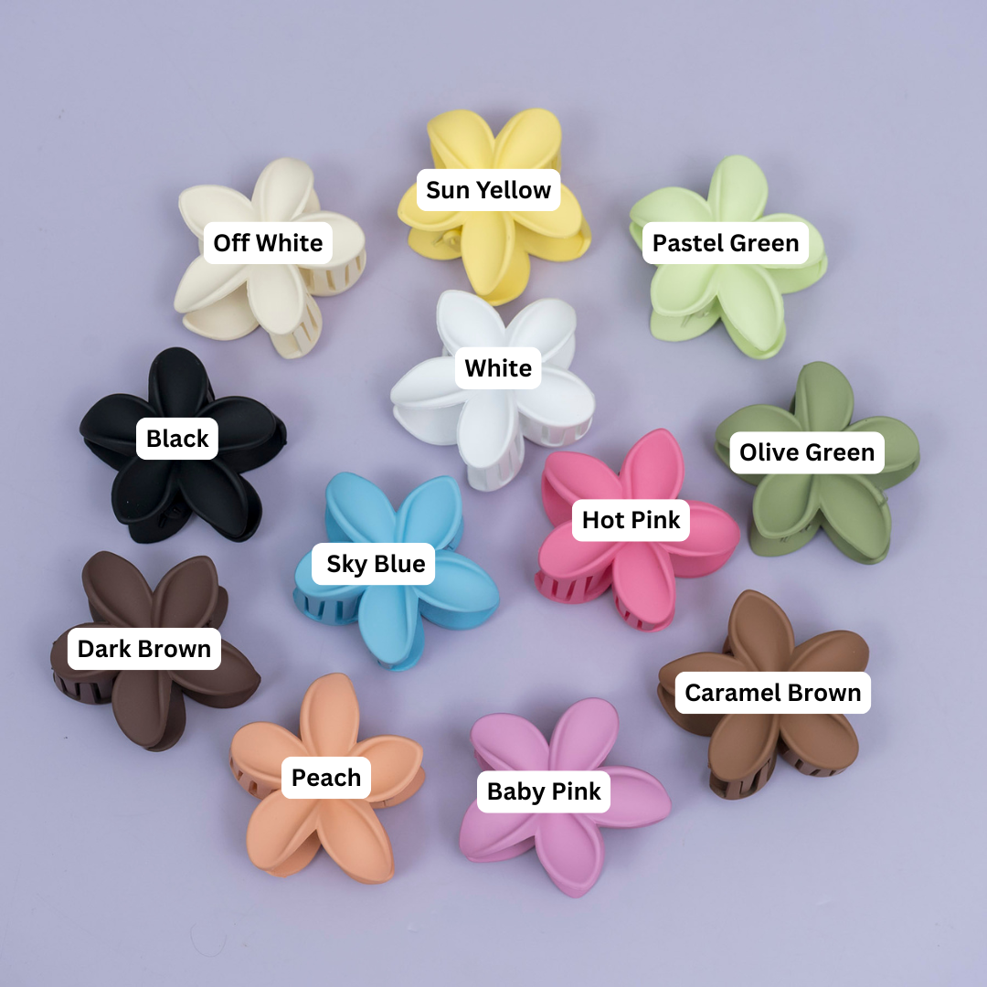 Matte Flower Hair Claw – UBK3770