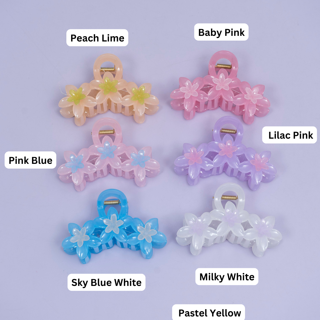 Glossy Floral Hair Claw – UBK3775