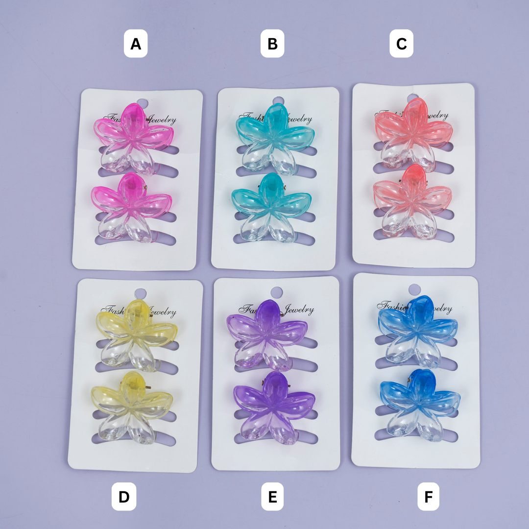 Transparent Flower Hair Claw (Set of 2) – UBK3783