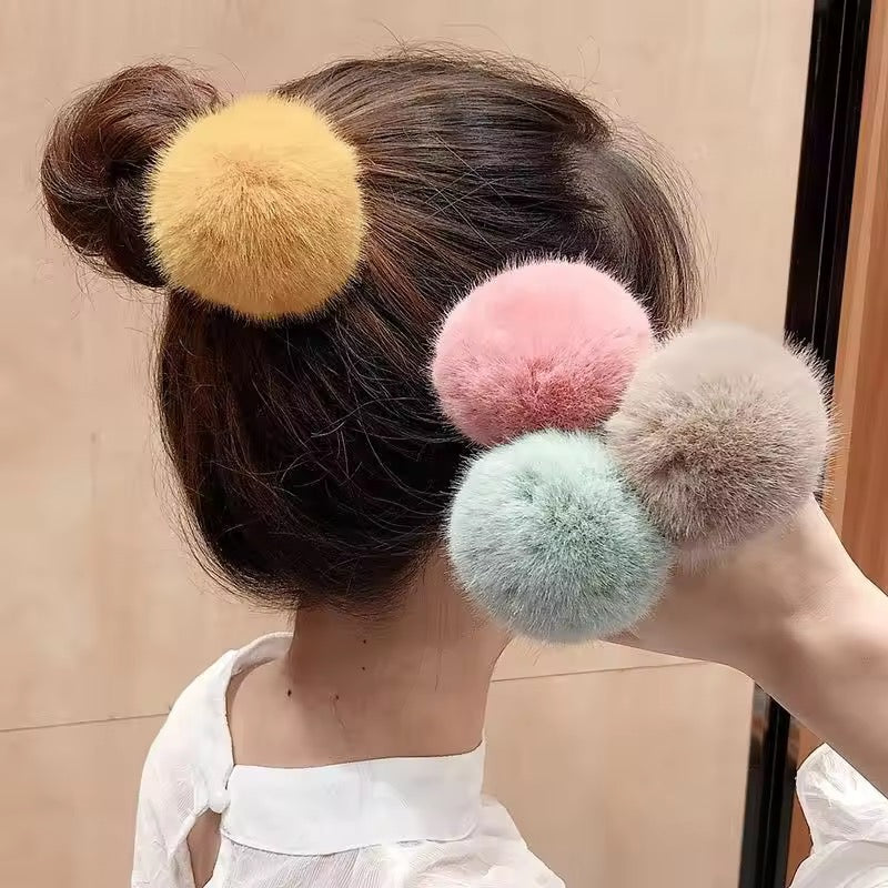 3 pcs Fur hair ties - UBK2664