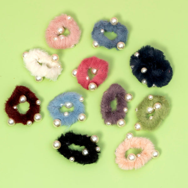 Pearl Fur hair ties - UBK2668