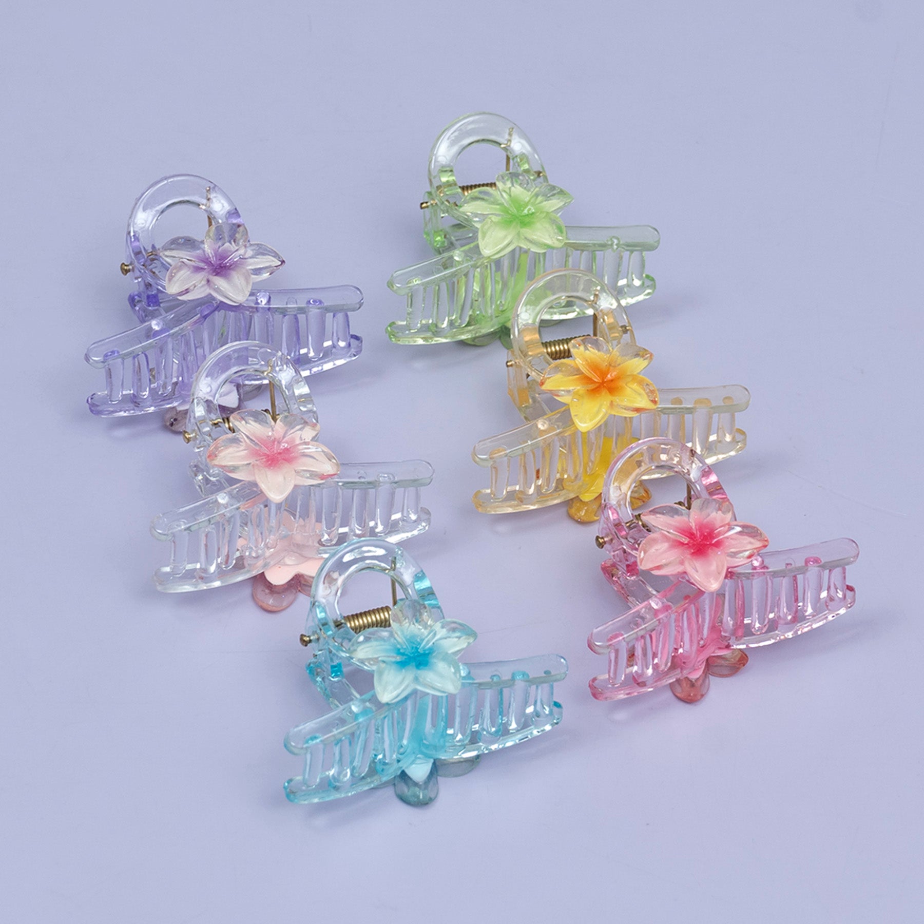 Pastel Floral Mini Hair Claw – UBK3704