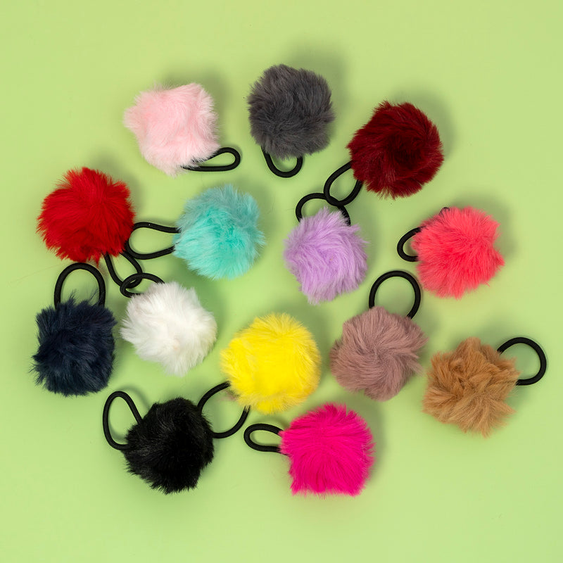 3 pcs Fur hair ties - UBK2664