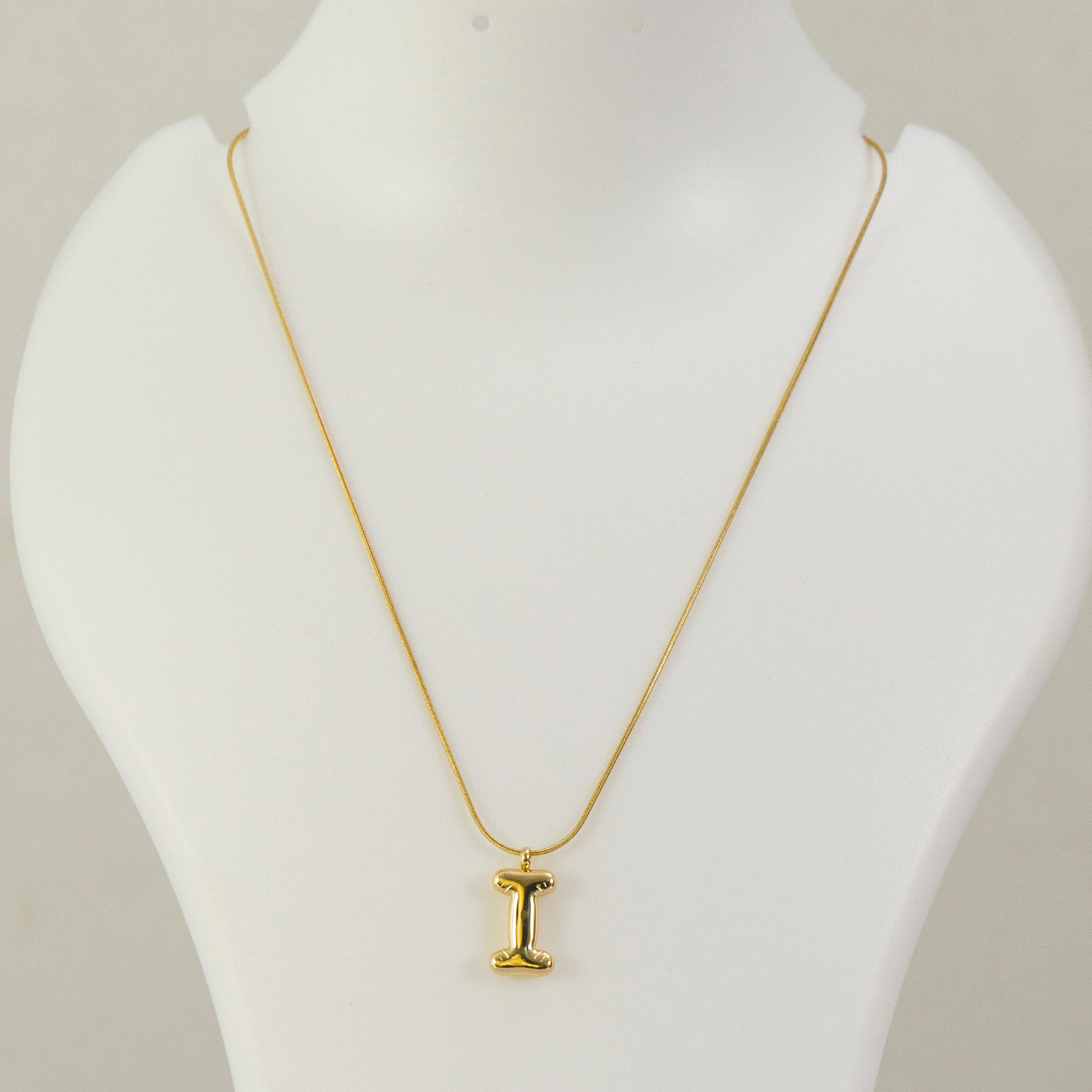 "I'" Anti tarnish Pendant Necklace  - UBK3206
