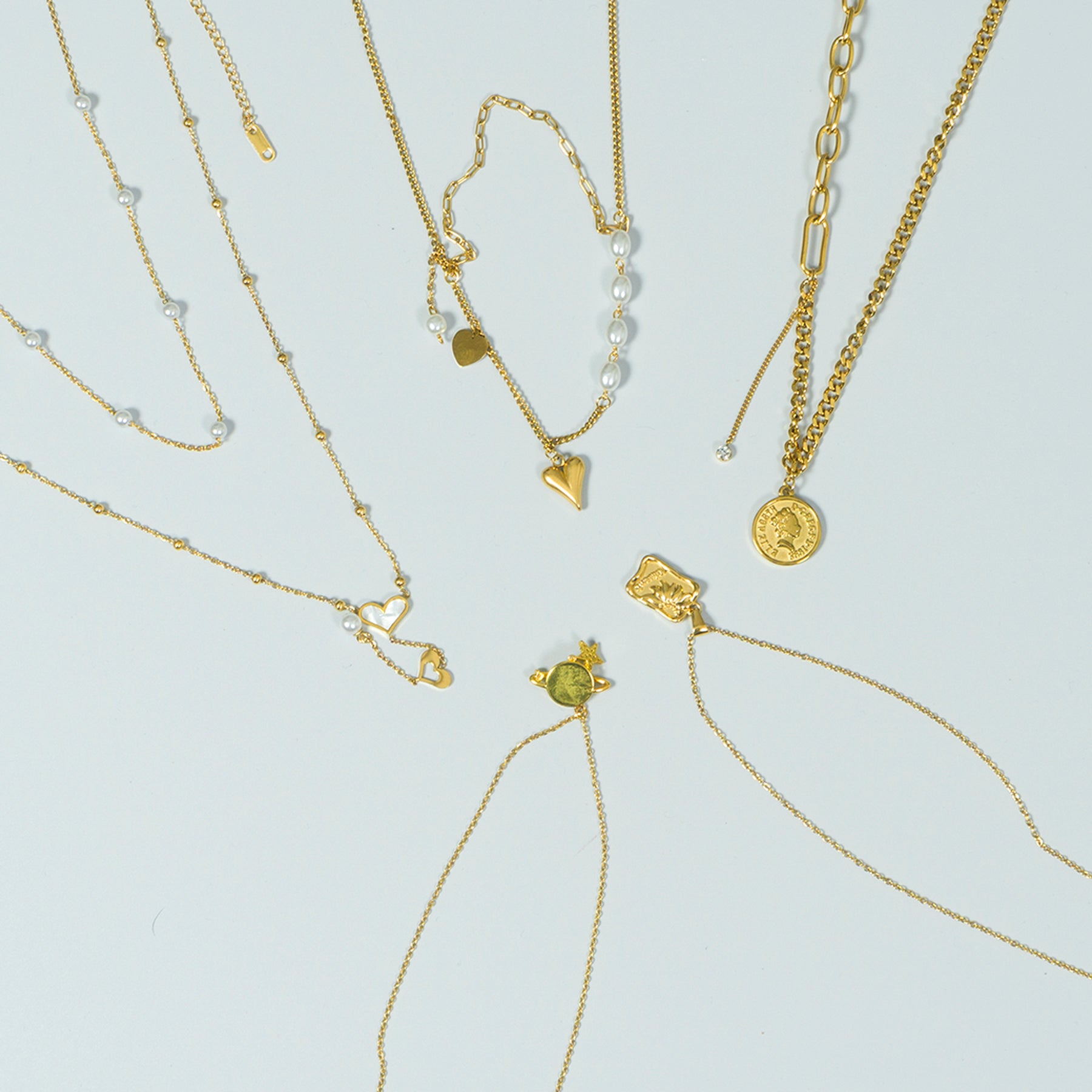 Anti tarnish Pendant Necklace  - UBK3273