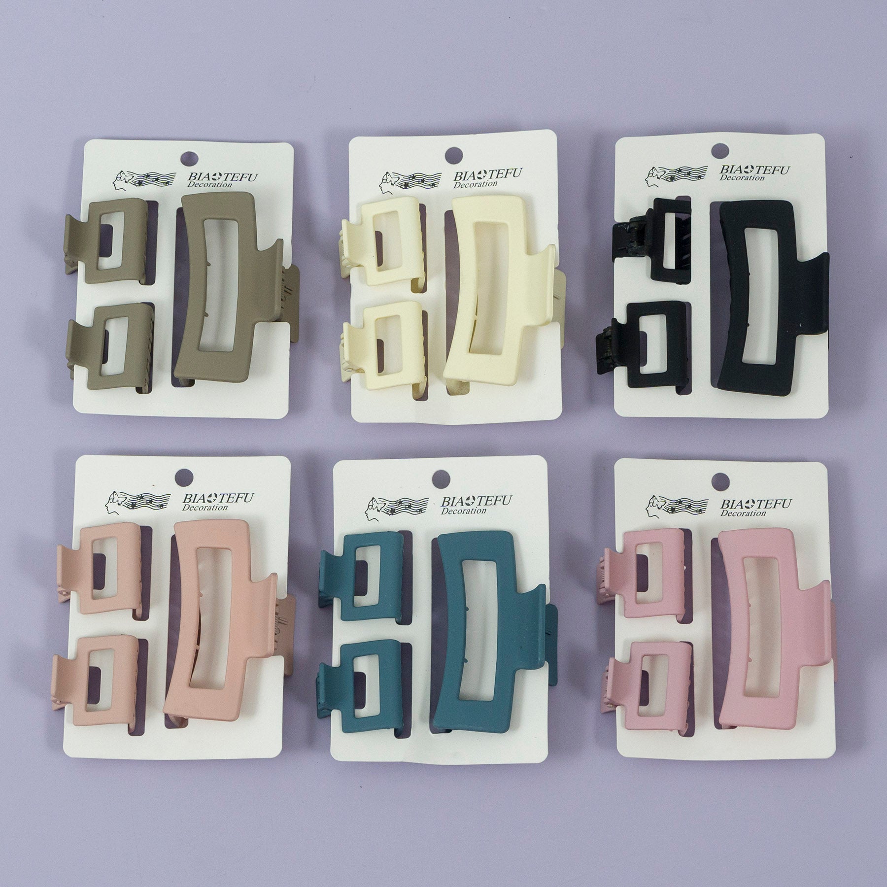 Matte Rectangle Claw Clip Set – UBK3294