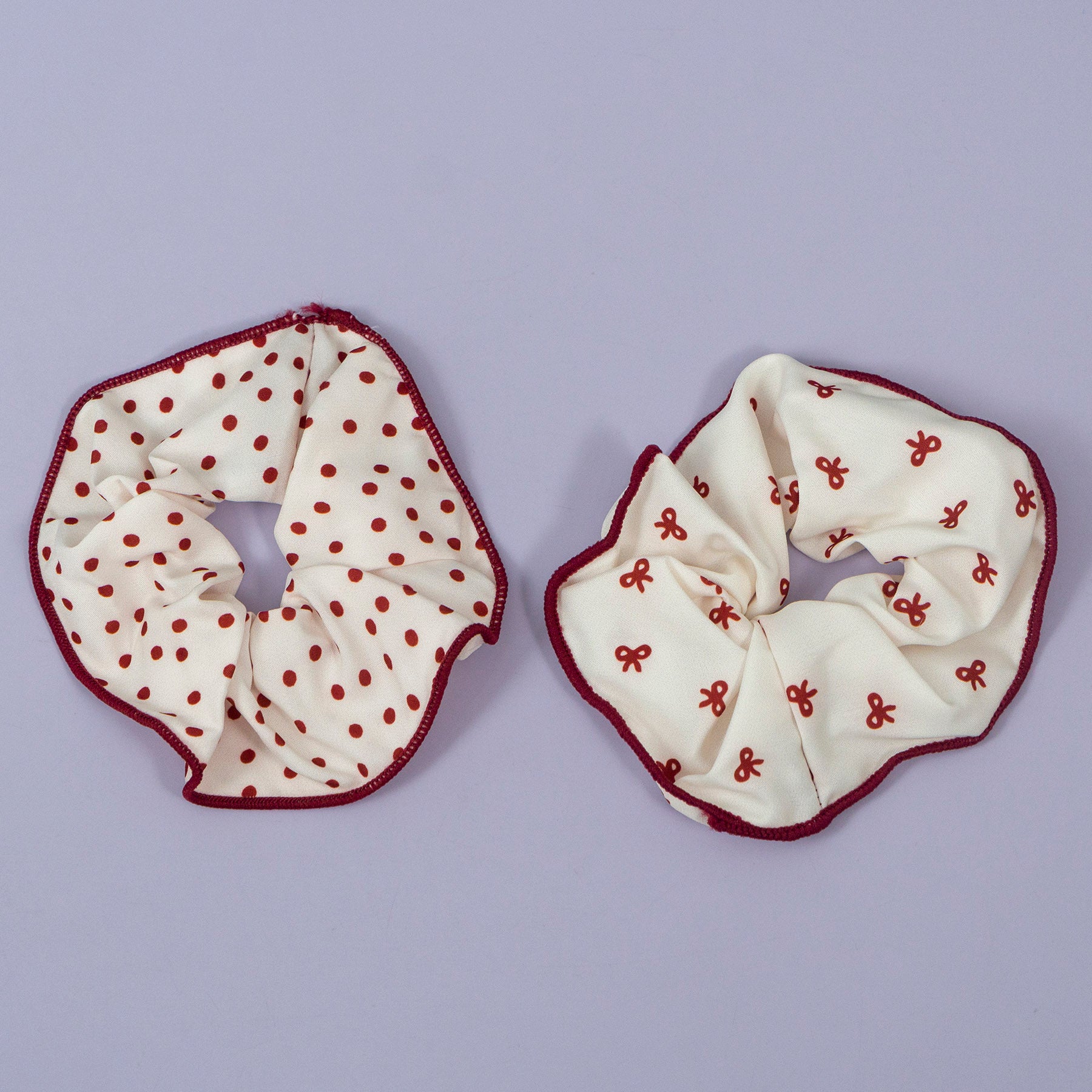 Red Bow & Dot Scrunchies – UBK3298
