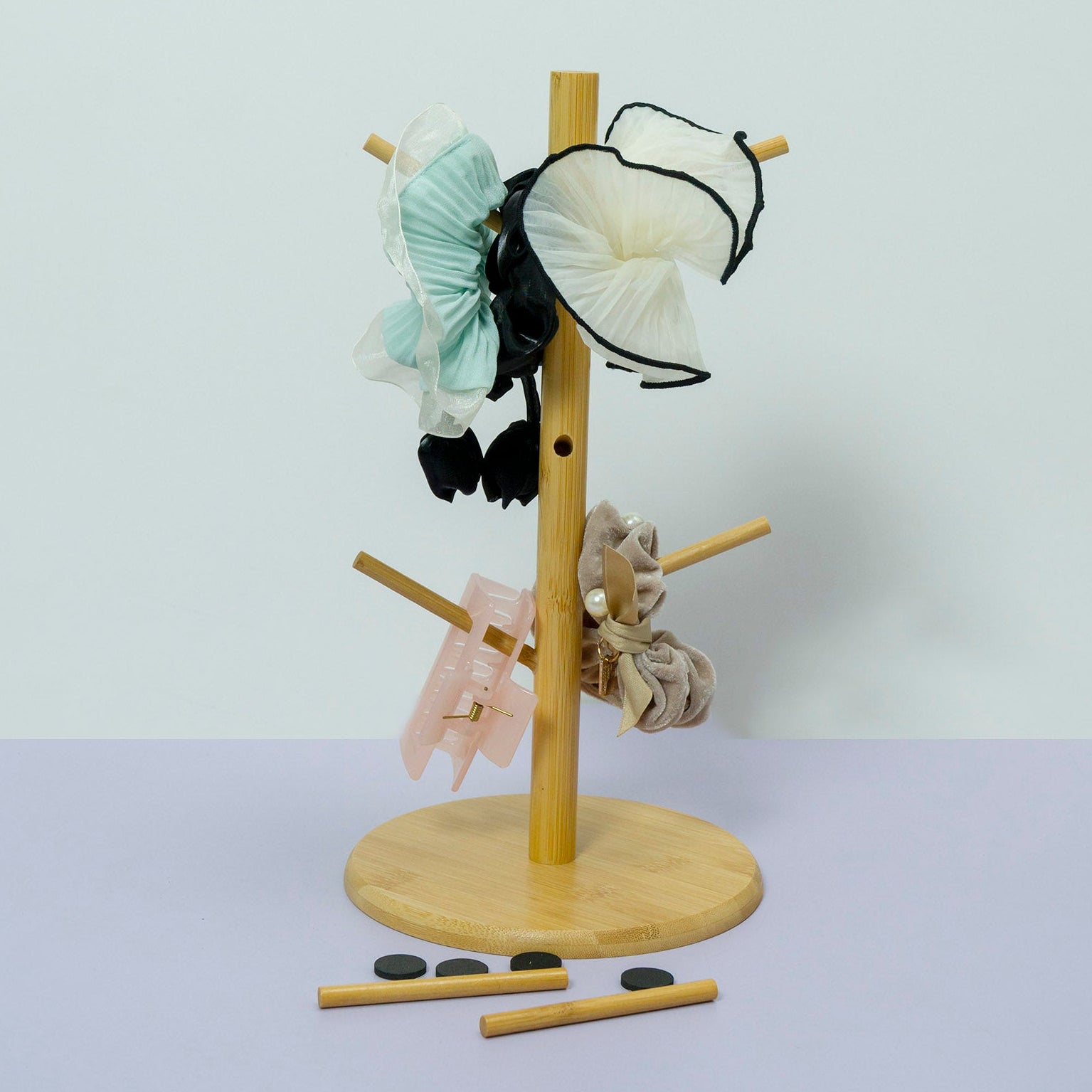 Wooden Hair Accessories Holder Stand Tree Style - UBK3673
