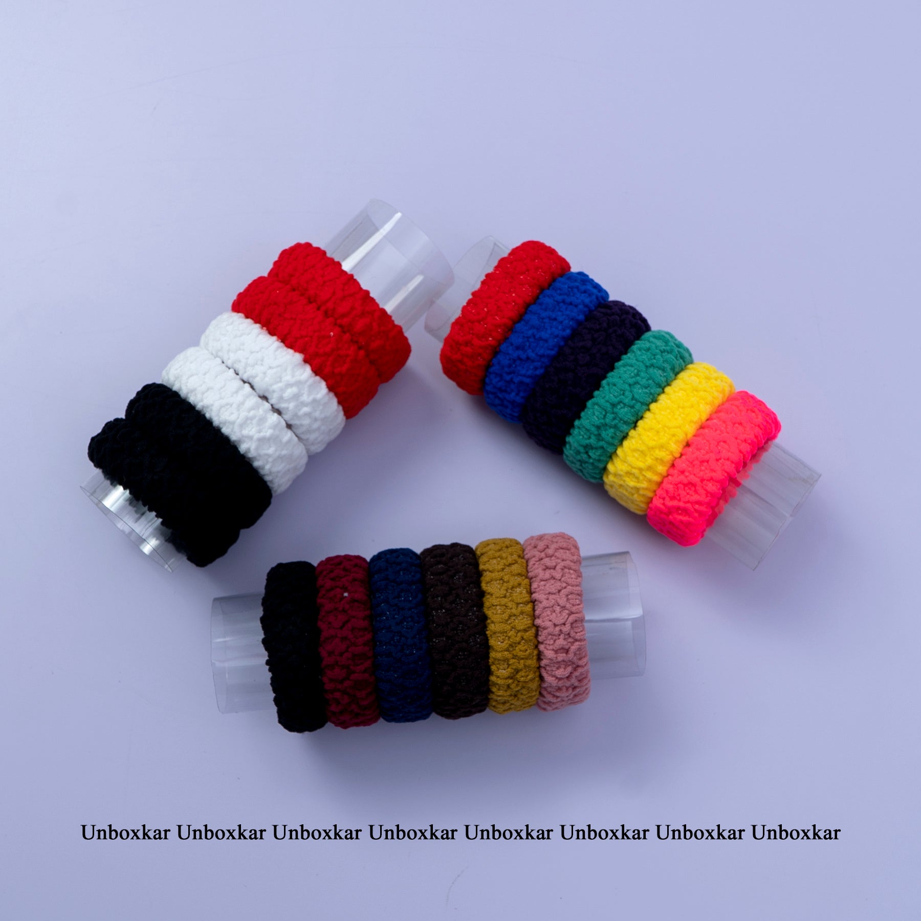 Multi colour hair rubber bands (6 pcs) - UBK940