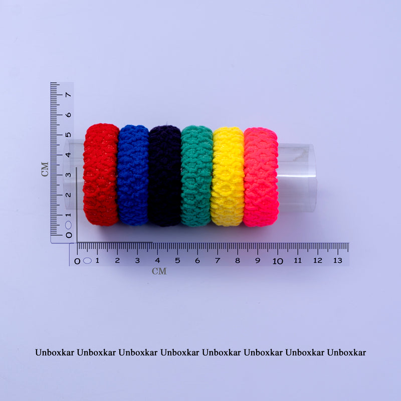 Multi colour hair rubber bands (6 pcs) - UBK940