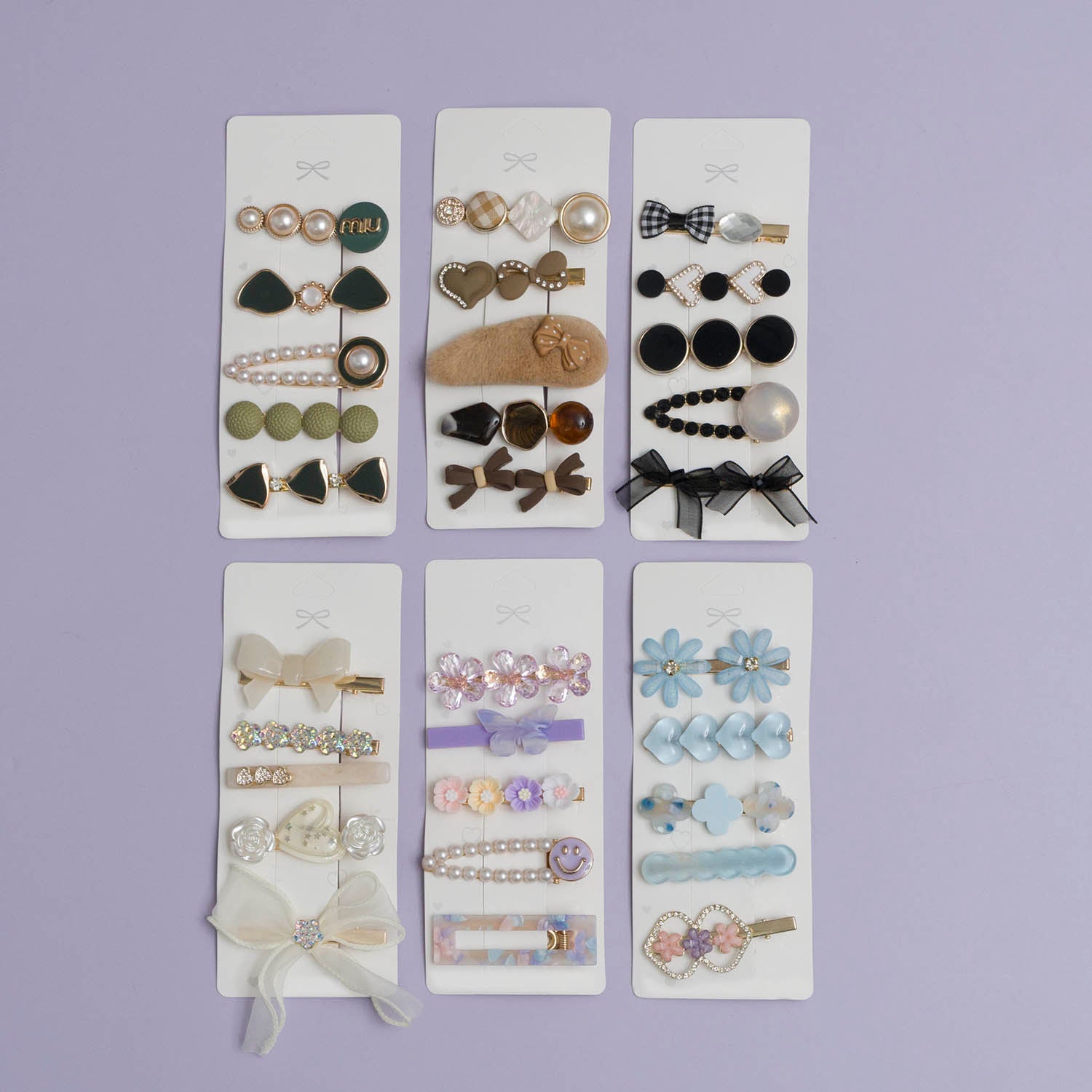 Korean style Hair pins card (5Pcs) - UBK2982