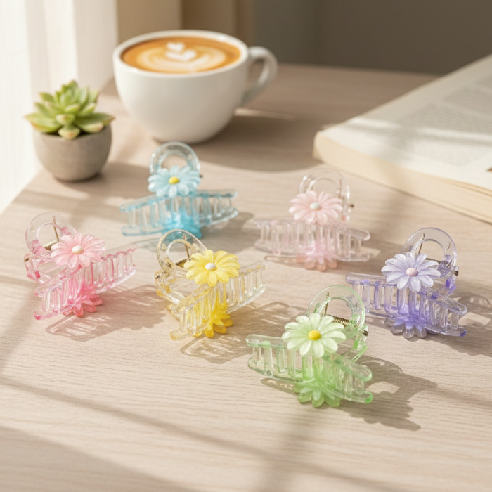 Flower Acrylic Hair Claw Clip – UBK3705