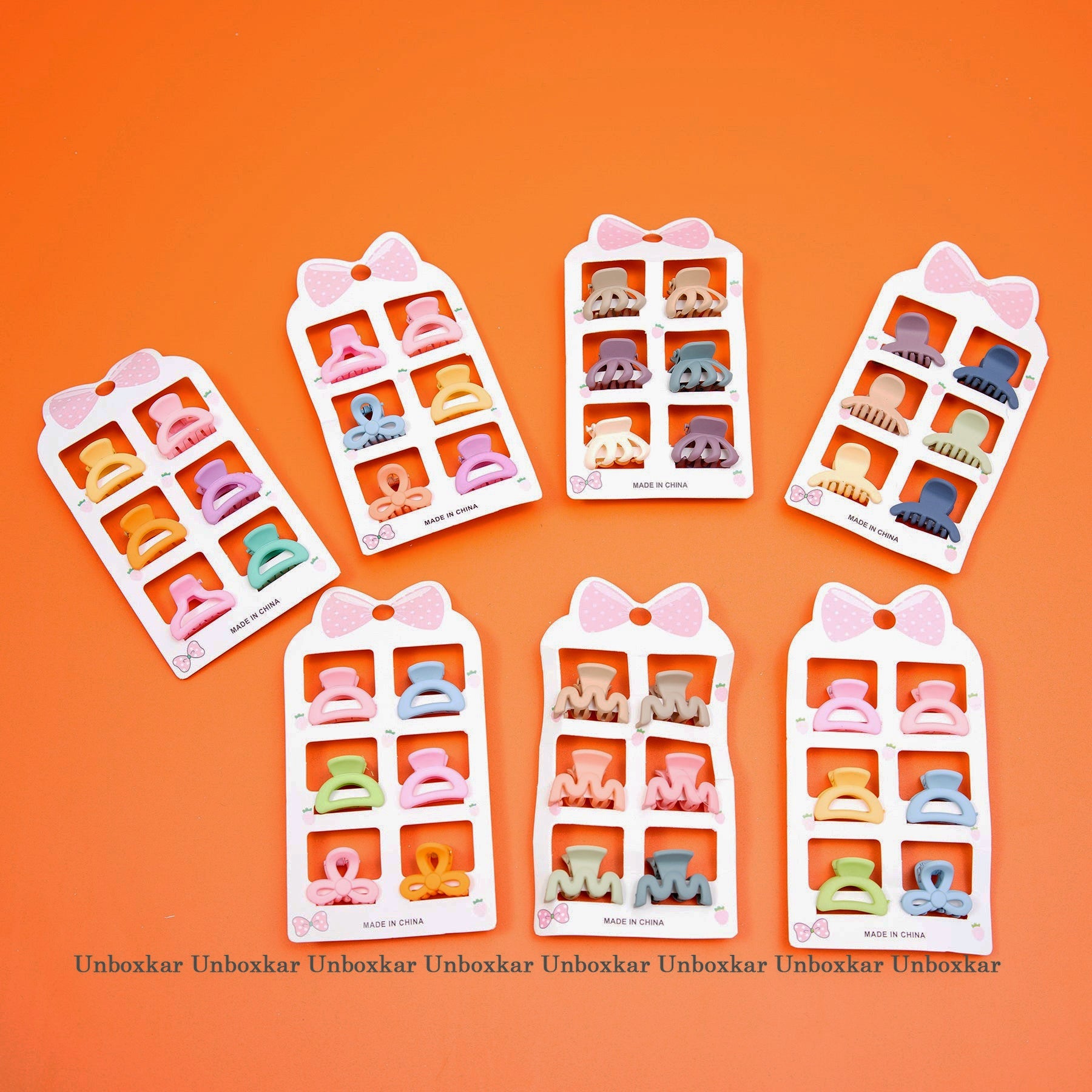 Matt mini hair claw set ( Pack of 6 ) - UBK1797