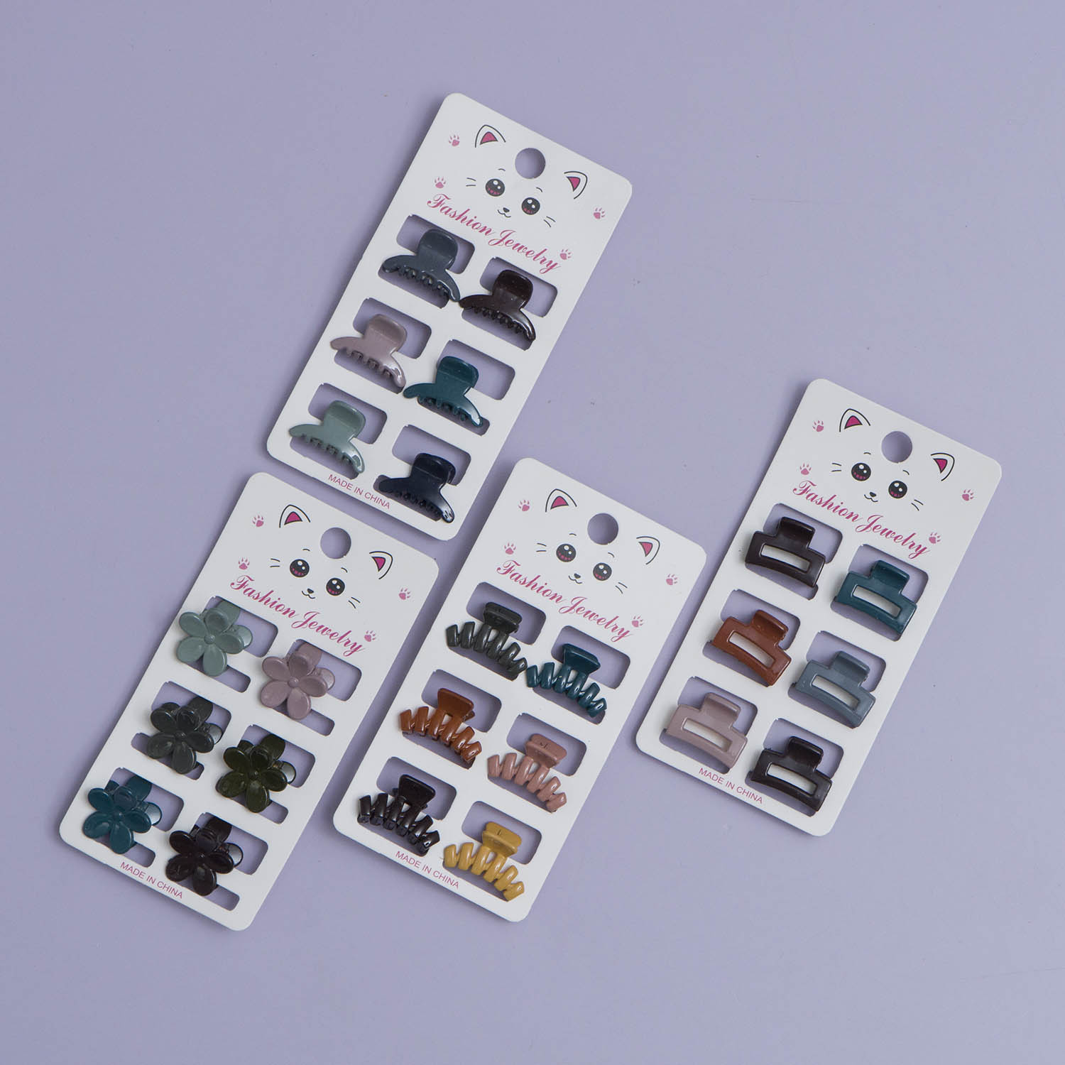 Mini Gloss hair claw (6Pcs) - UBK2980