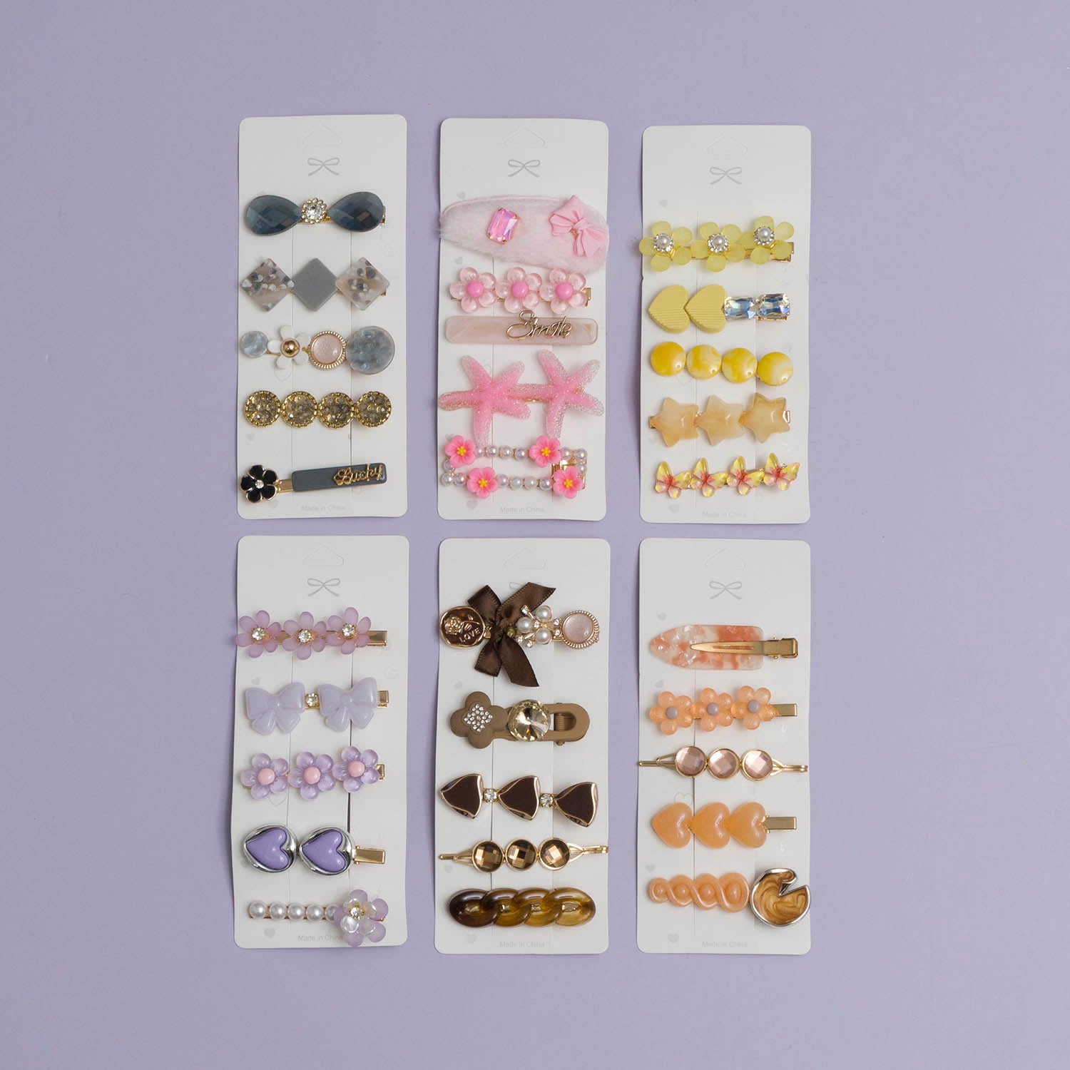 Korean style Hair pins card (5Pcs) - UBK2981
