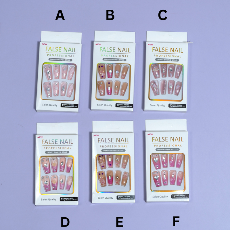 Trendy stick on nails (Pack of 12) - UBK2376