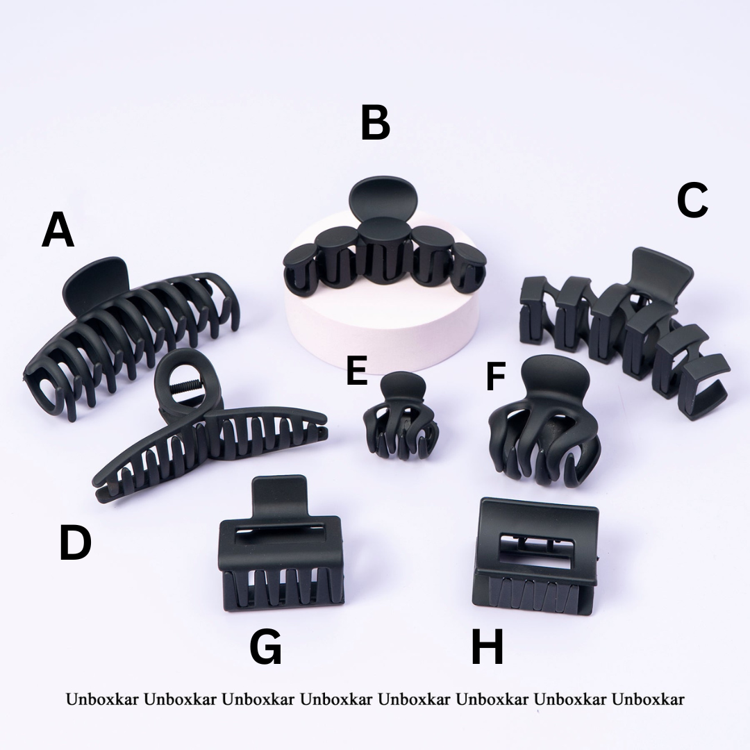 Matt hair claw all size set  - UBK2661