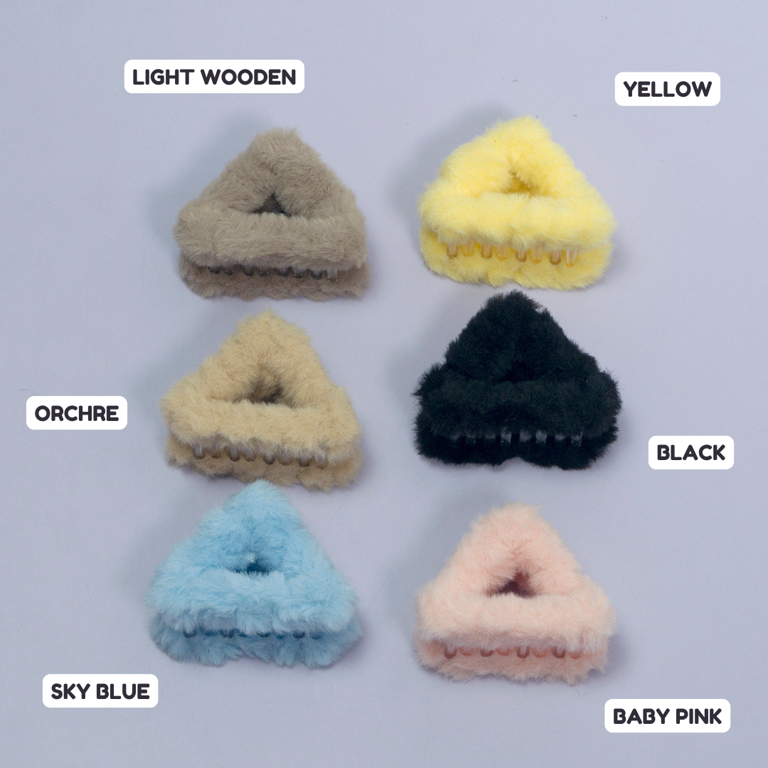 Triangle Fur Hair Claw - UBK3065