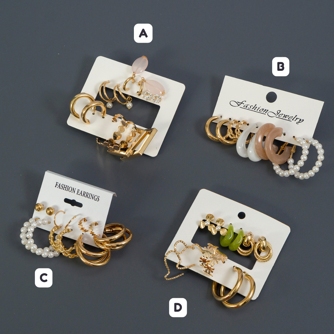 Elegant Hoop & Stud Earring - UBK3184