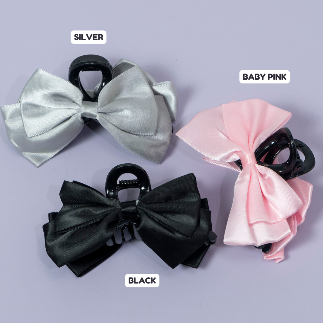 Shiny Satin Bow Hair Claw – UBK3405