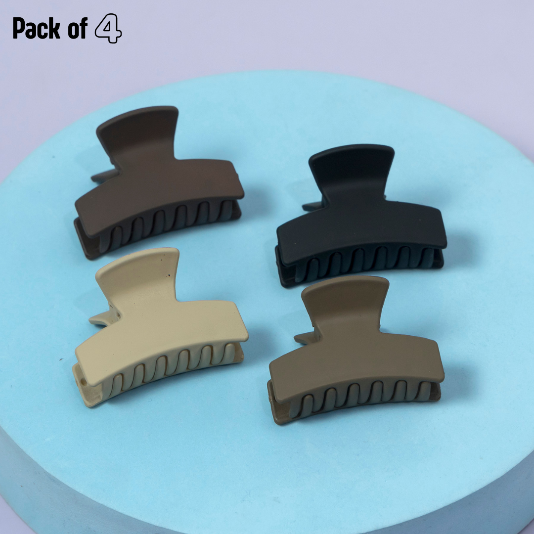 Matte Rectangle Mini Hair Claw (Pack of 4) – UBK3407
