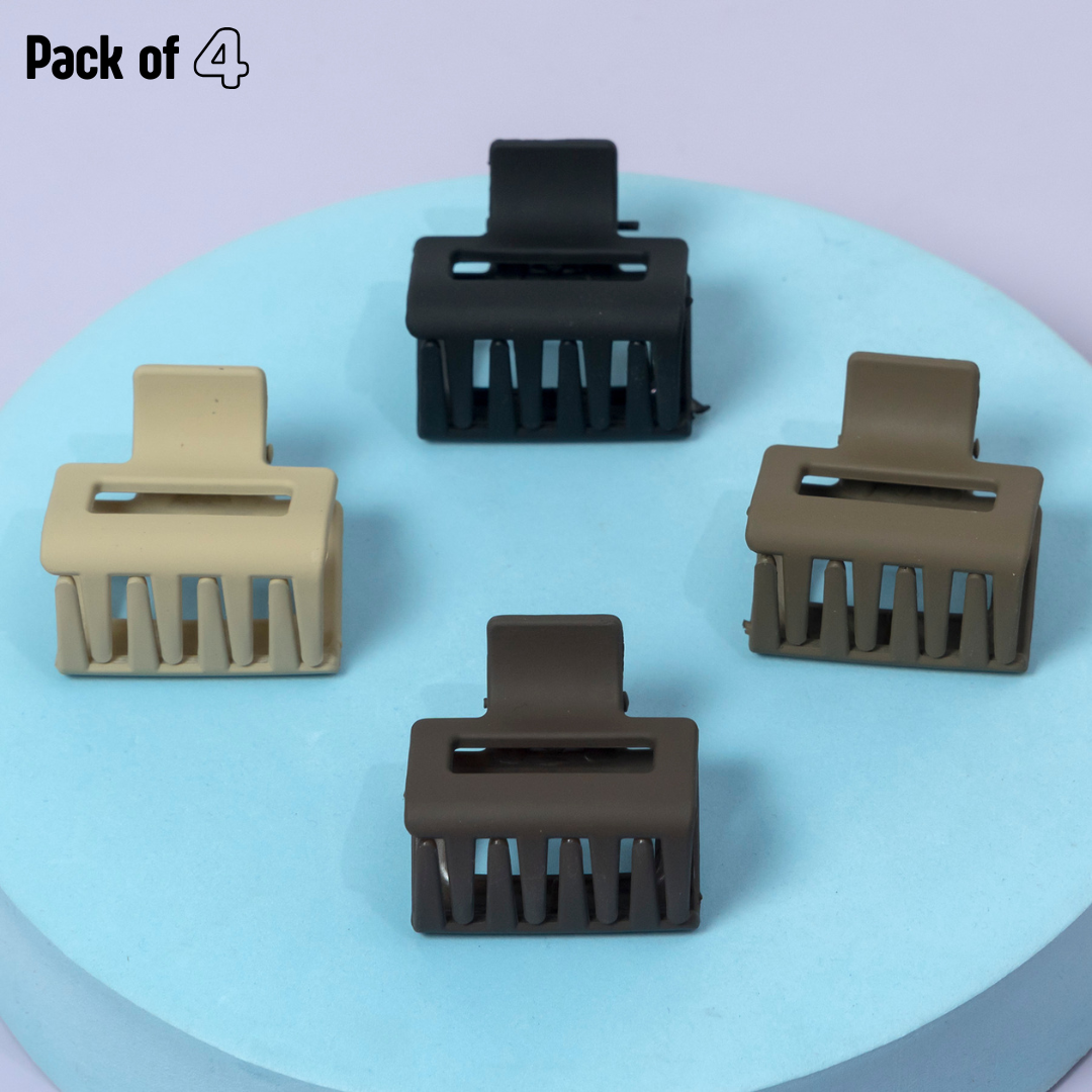 Mini Square Matte Hair Claw (Pack of 4) – UBK3410