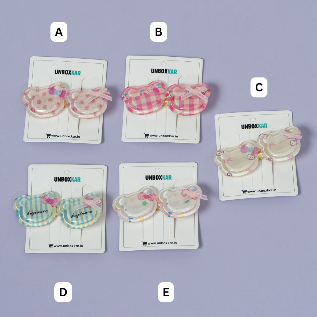 Cute Bear Bow Hair Clips – UBK3442