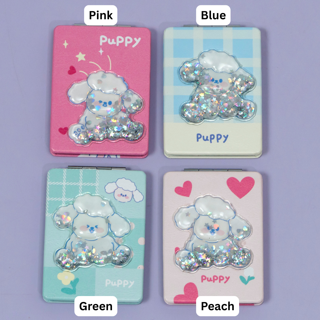 Puppy Glitter Compact Mirror – UBK3472
