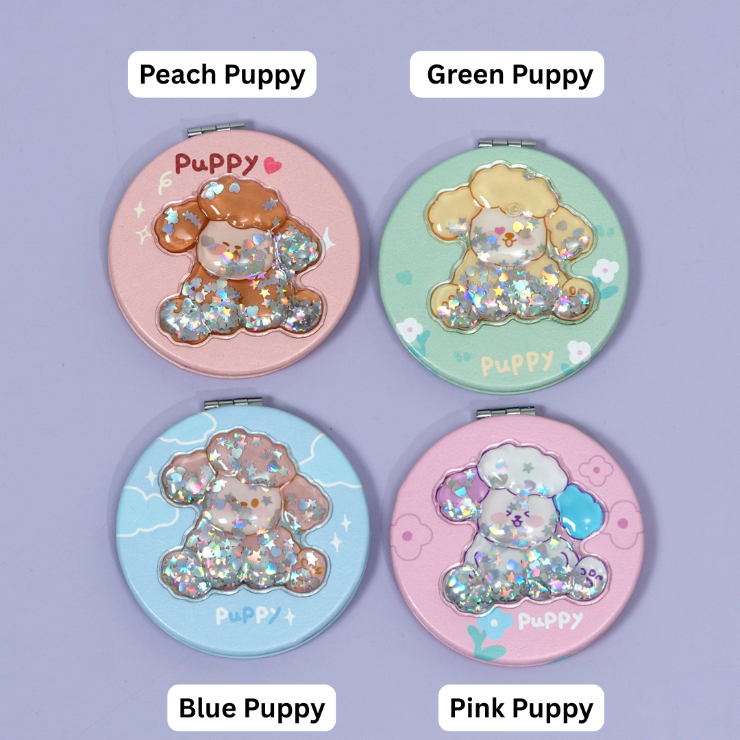 Cute Puppy Shaker Pocket Mirror – UBK3477