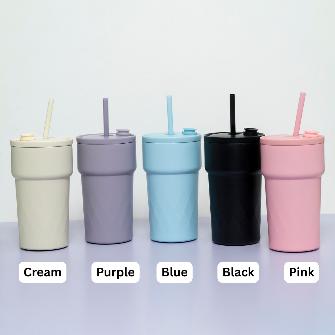 Pastel Diamond Sipper Tumbler with Straw – UBK3489