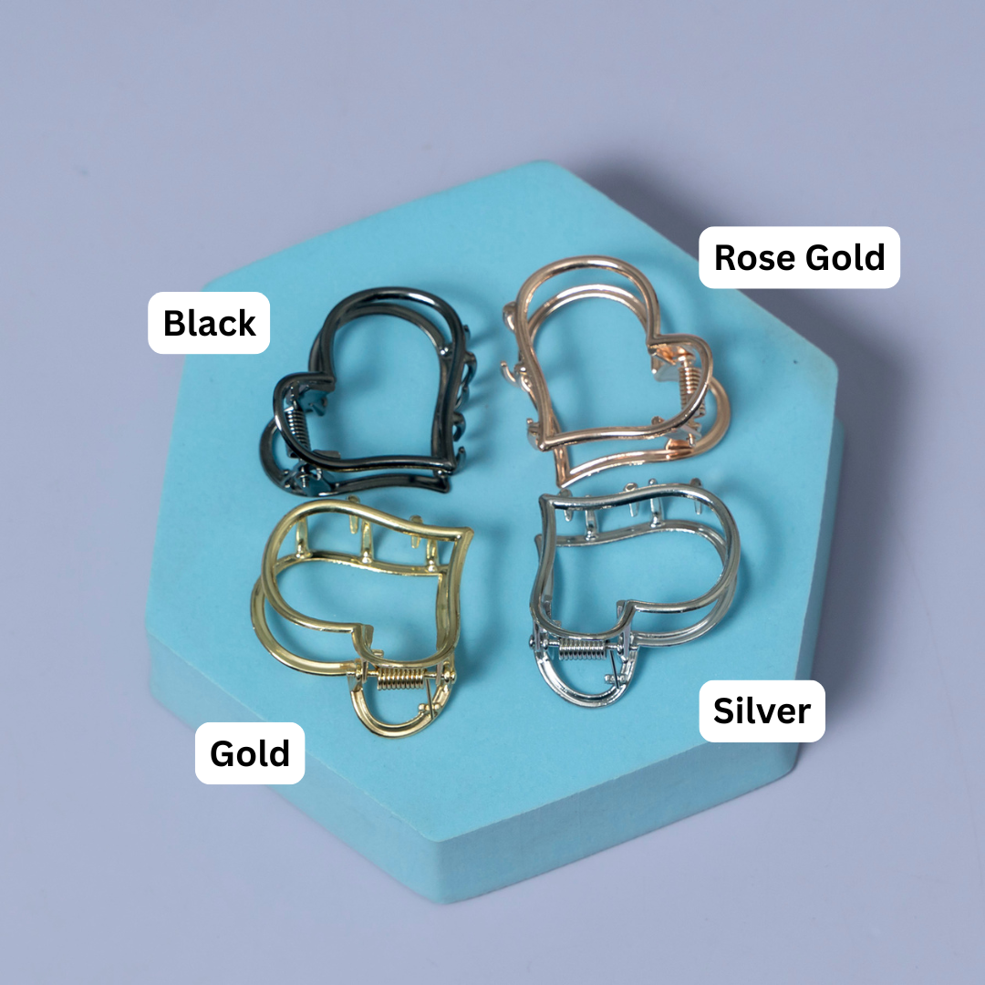 Heart Metal Mini Hair Claw Clip – UBK3496