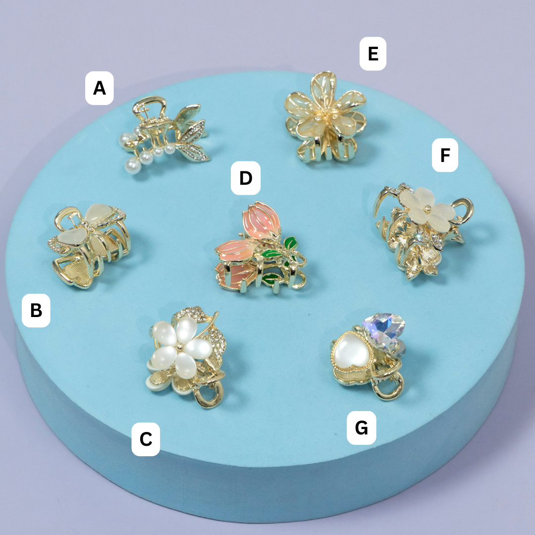 ZAYA Mini Elegant Butterfly & Floral Hair Claw Clip – UBK3499