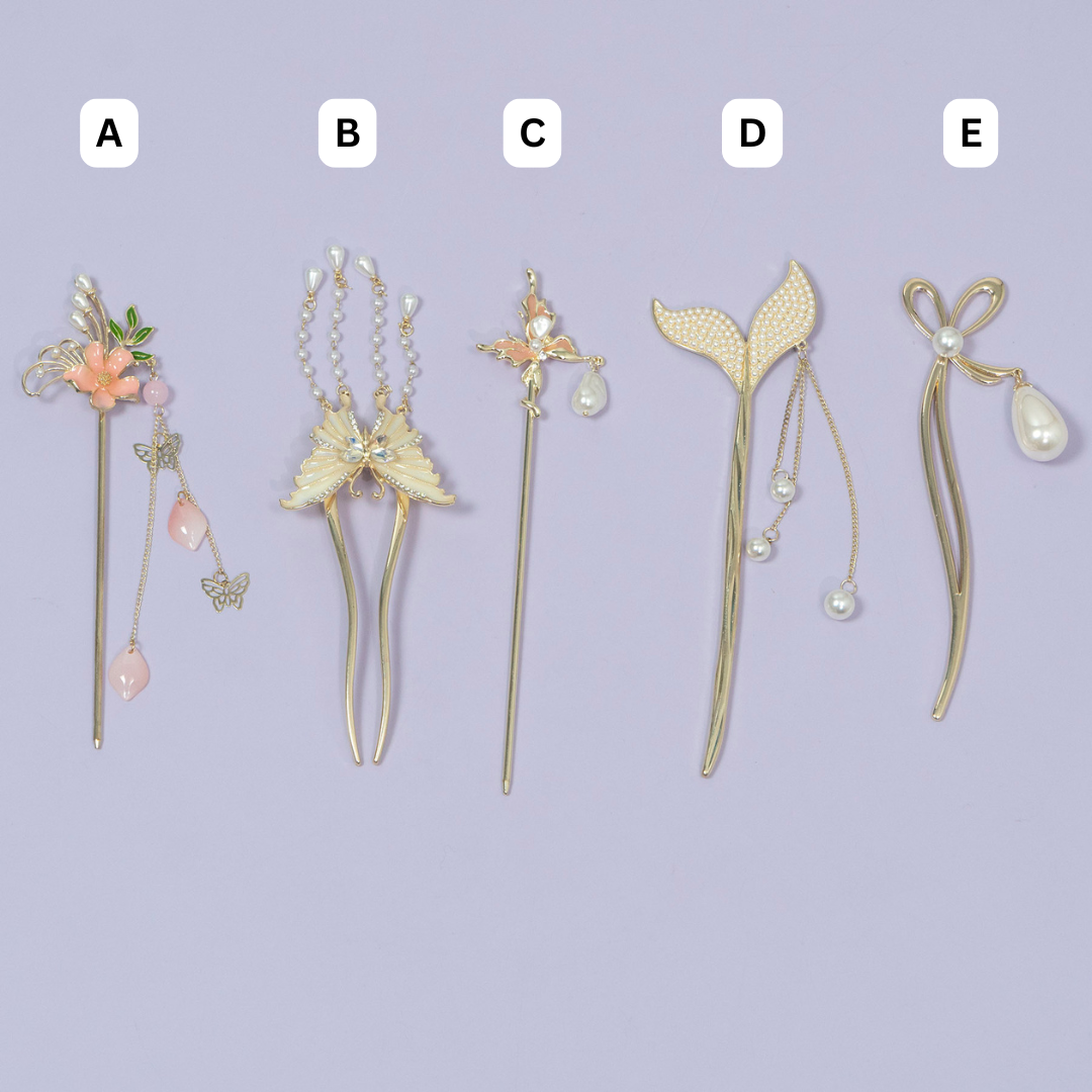 ZAYA Floral Pearl Dangling Hair Pin – UBK3522