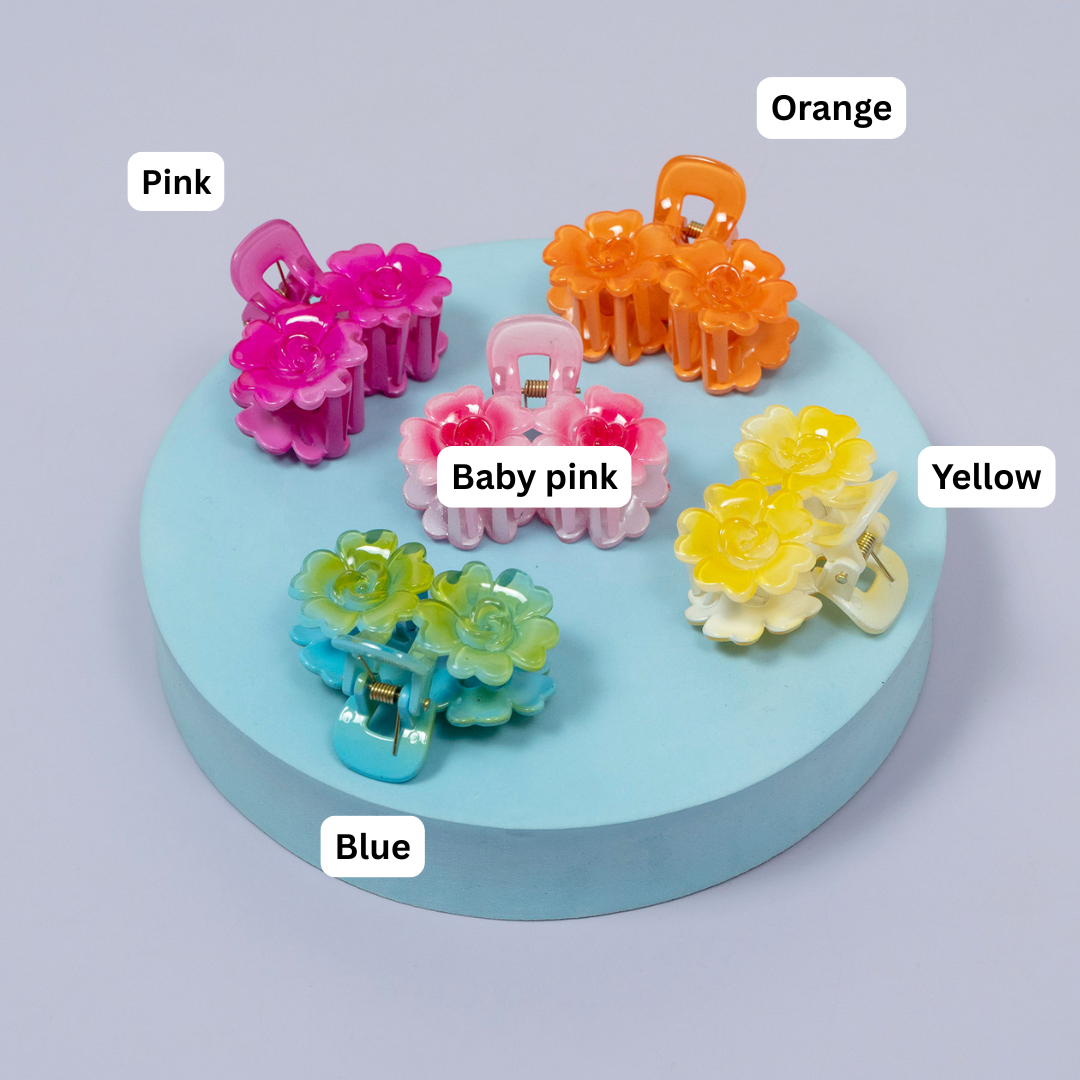 Floral Gloss Finish Hair Claw Clip – UBK3569