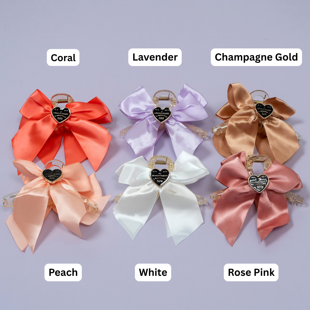Elegant Satin Bow Hair Claw Clip – UBK3570