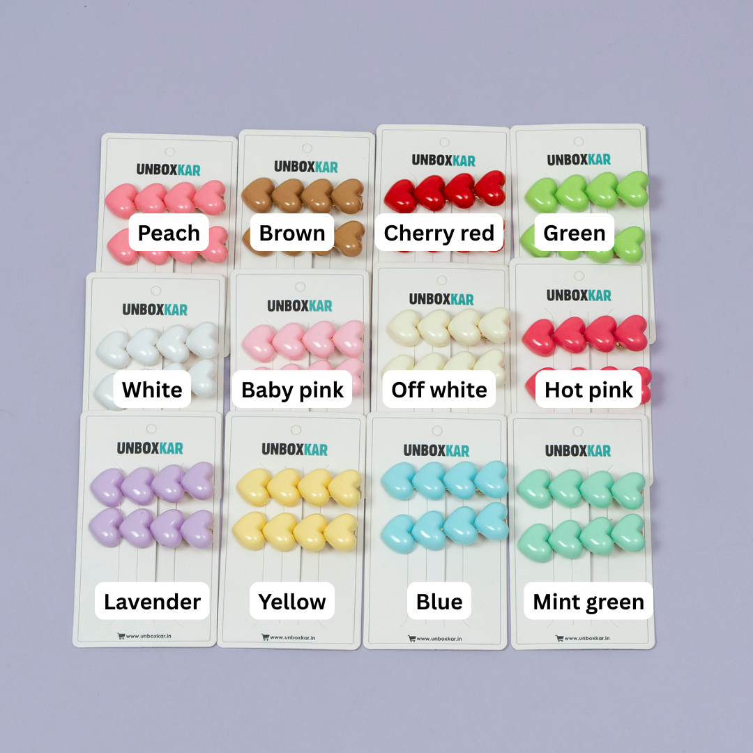 Heart Gloss Hair Pins – UBK3596