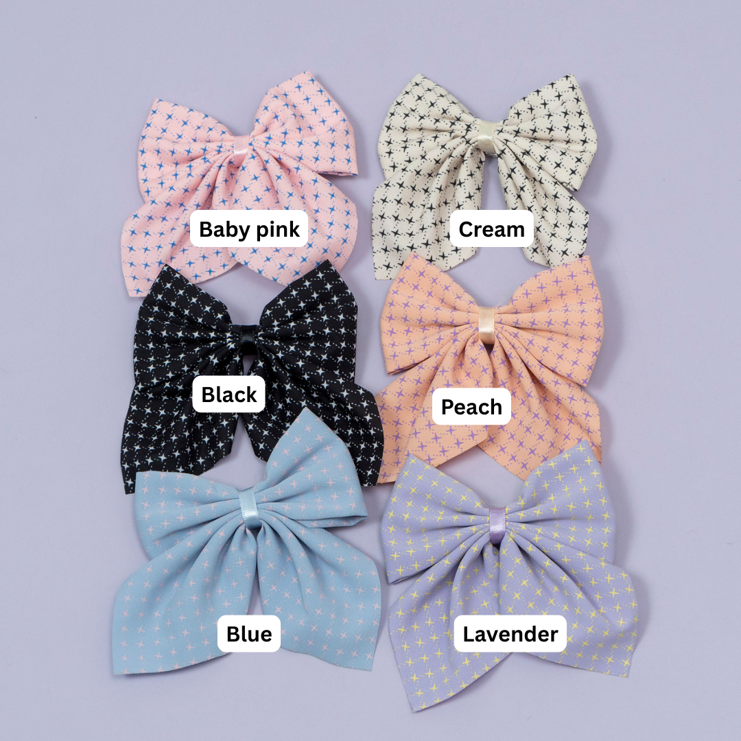 Printed Fabric Bow Hair Clip – UBK3598