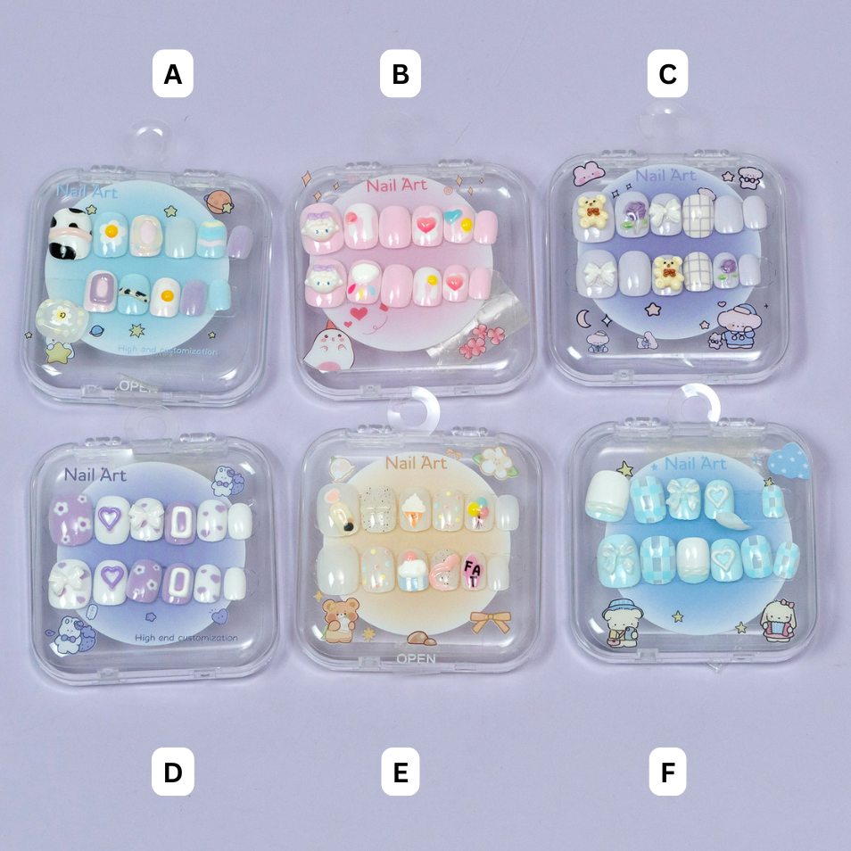 Kids Cute Press-On Nail Art Set – UBK3619
