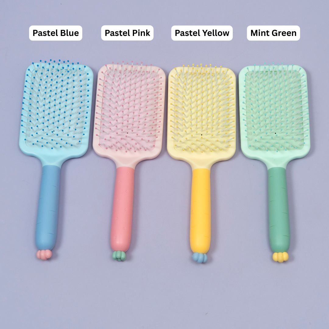 Pastel Paddle Hair Brush with Soft Grip Handle – UBK3630
