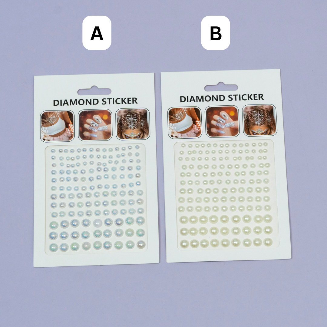 Pearl Diamond Sticker Sheet – Self Adhesive Rhinestones - UBK3636