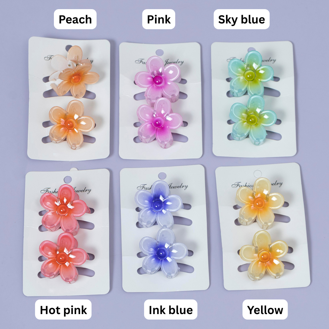 Flower Hair Claw Clip (2Pc) -  UBK3675