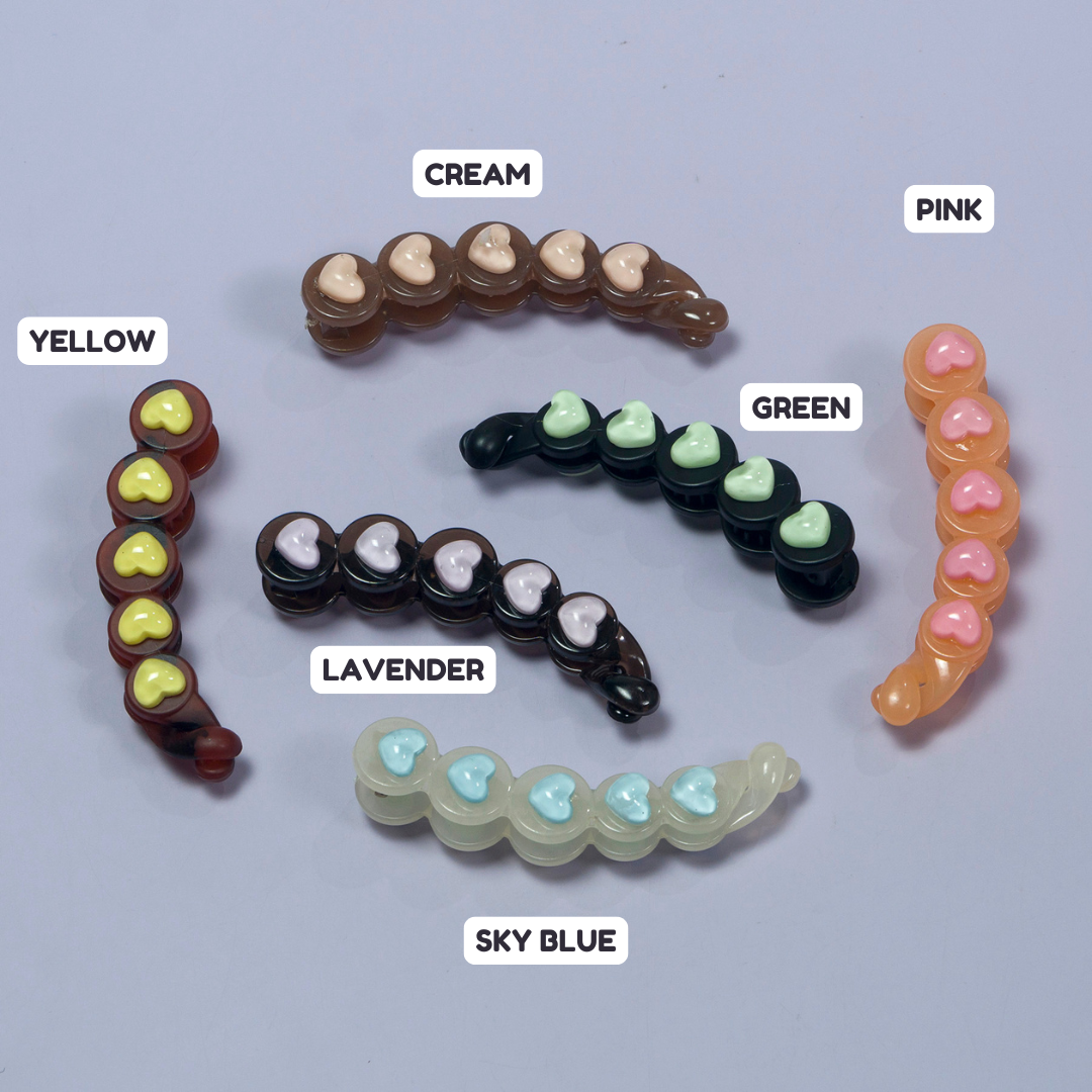 Heart Shape Banana Clip - UBK3056