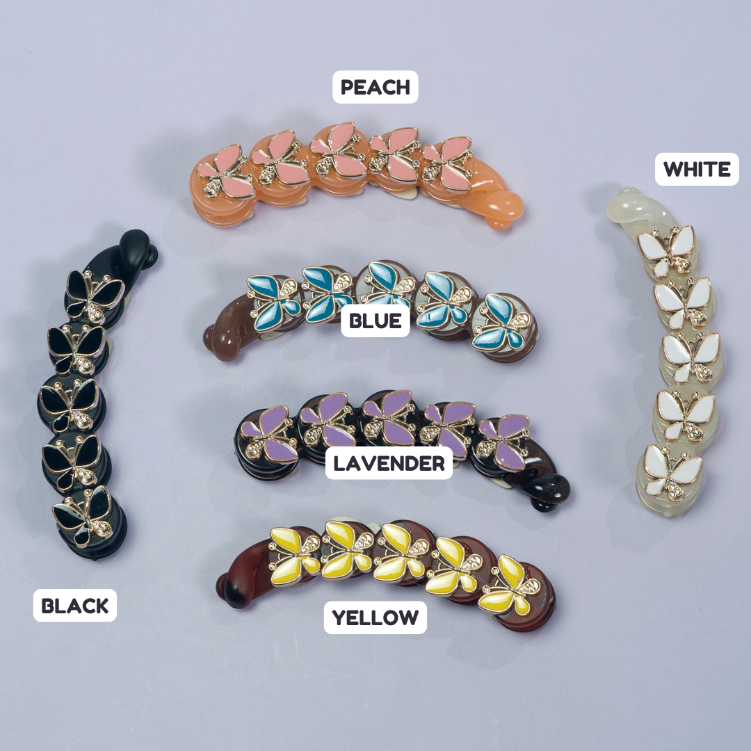 Butterfly Charm Banana Clip - UBK3059